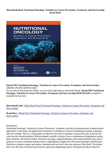 Nutritional Oncology Kindle Editon