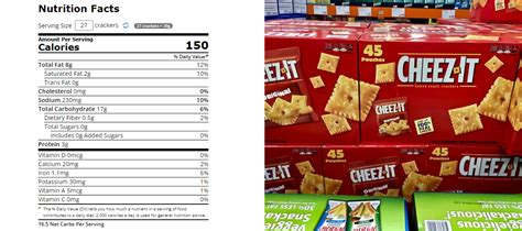 Nutritional Value of Cheez-Its