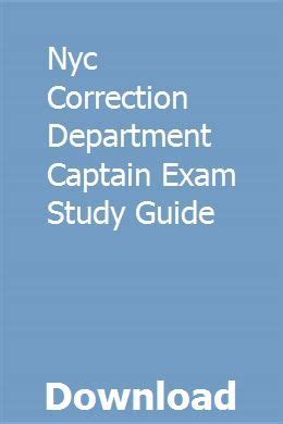 Nyc Correction Department Captain Exam Study Guide Ebook Epub
