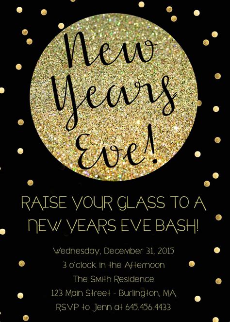 Nye Invitations Templates