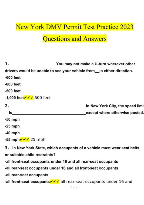 Nys Dmv Questions And Answers Reader