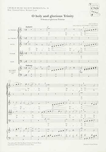 O Holy and Glorious Trinity (O Beata Et Gloriosa Trinitas): Vocal Score Ebook Reader