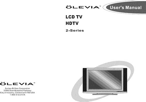 OLEVIA TELEVISION MANUAL Ebook Kindle Editon