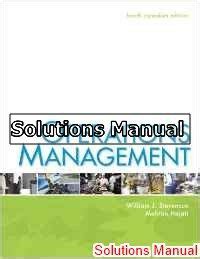 OPERATIONS MANAGEMENT 4TH CANADIAN EDITION SOLUTIONS Ebook Doc