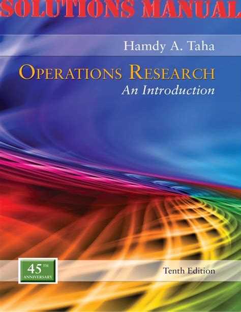 OPERATIONS RESEARCH HAMDY TAHA 8TH EDITION SOLUTION MANUAL Ebook Epub