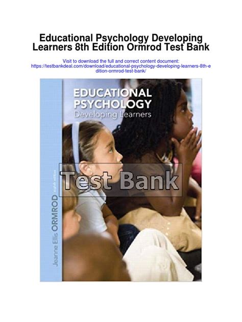 ORMROD EDUCATIONAL PSYCHOLOGY DEVELOPING LEARNERS 8TH EDITION Ebook Kindle Editon