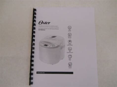 OSTER 5840 BREAD MACHINE MANUAL Ebook Kindle Editon