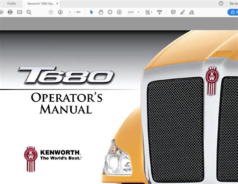 OWNERS MANUAL KENWORTH T660 Ebook PDF