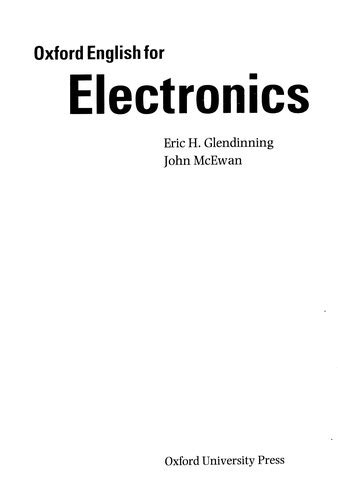 OXFORD ENGLISH FOR ELECTRONICS ANSWER BOOK Ebook Kindle Editon