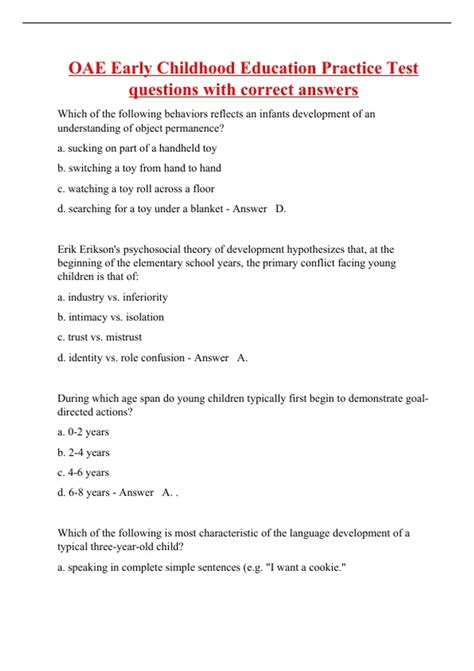 Oaa Test For 2014 Answer Key Doc