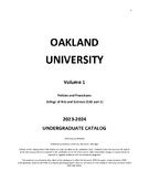 Oakland University Course Catalog