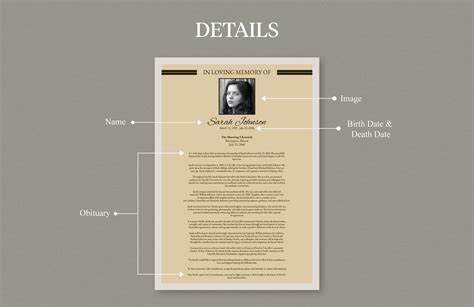 Obituary Template For Newspaper