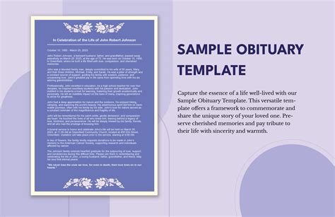 Obituary Template Free Word