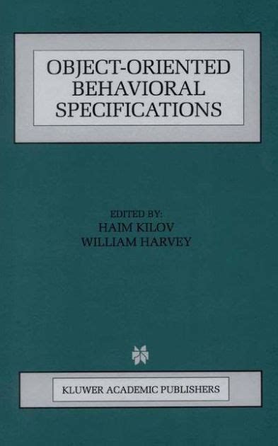 Object-Oriented Behavioral Specifications PDF