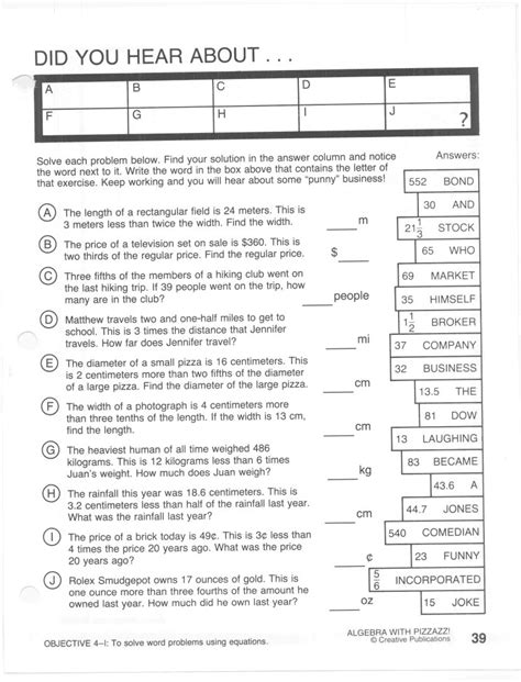 Objective 3 O Creative Publications Answers PDF