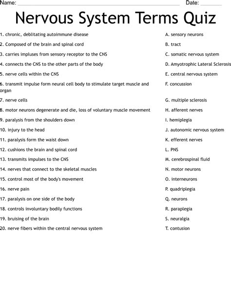 Objective Test And Answers On Nervous System Doc