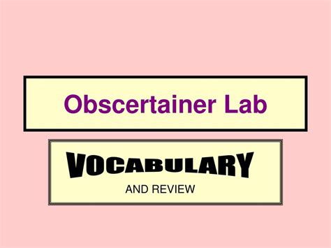 Obscertainer Lab Answers Epub