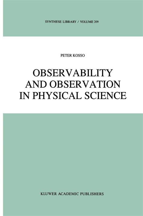 Observability and Observation in Physical Science 1st Edition Reader