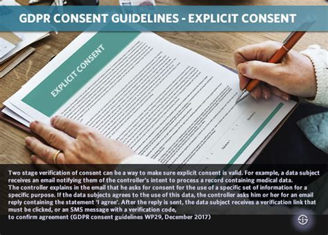 Obtaining explicit consent: