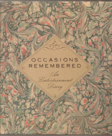 Occasions Remembered An Entertainment Diary Doc