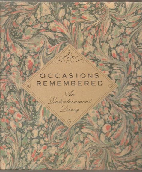 Occasions Remembered An Entertainment Diary Doc