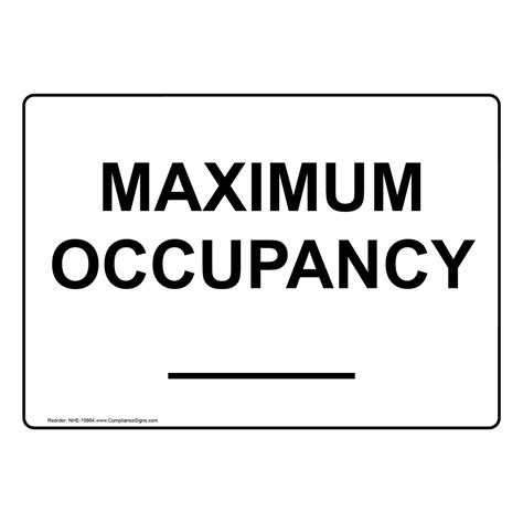 Occupancy Sign Template