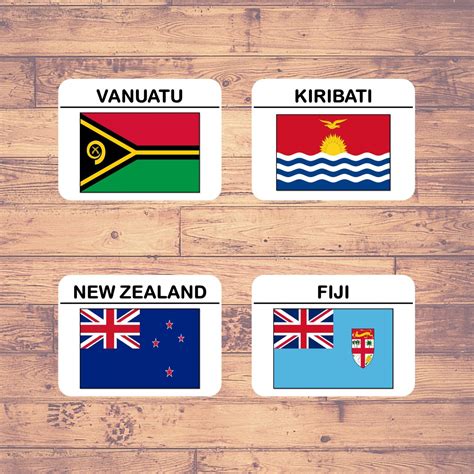 Oceania Flags Flashcard Epub