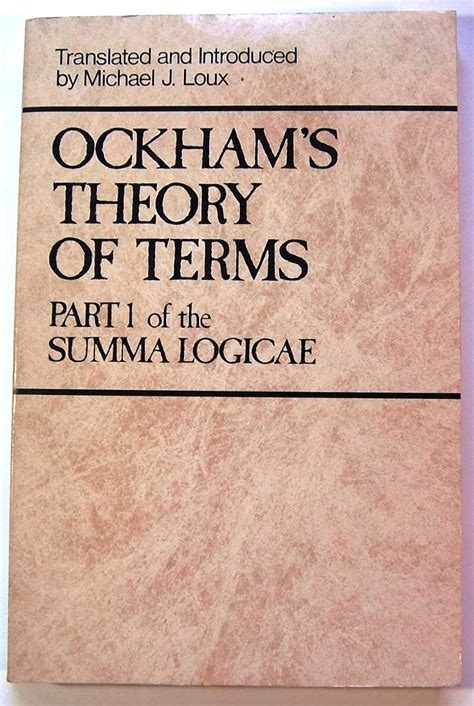 Ockham's Theory of Terms Summa Logicae Pt. 1 Doc