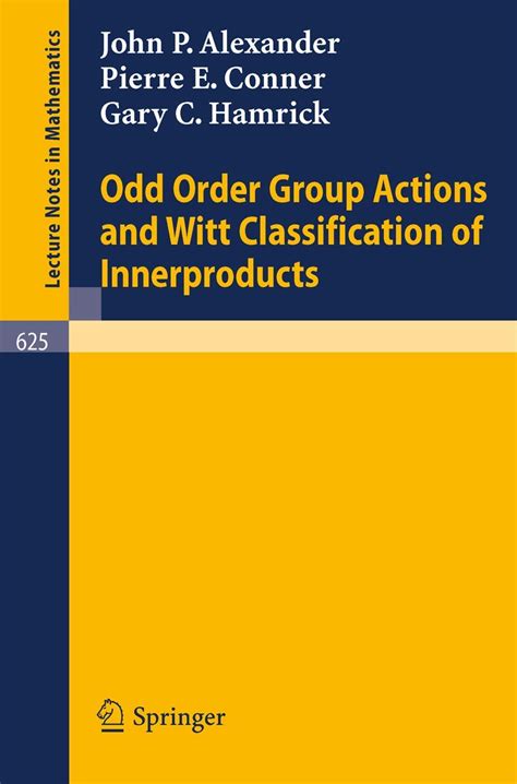 Odd Order Group Actions and Witt Classification of Innerproducts Doc