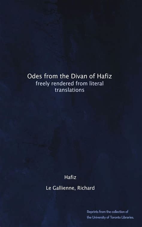 Odes from the Divan of Hafiz Epub