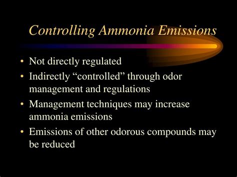 Odor and Ammonia Emissions: