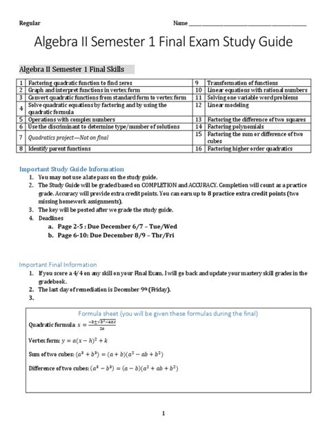 Odysseyware Algebra 2 Semester 1 Answers Reader