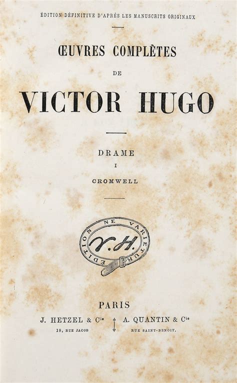 Oeuvres Completes de Victor Hugo 1-3 Theatre Tome 3 Ed1853-1855 Litterature French Edition Doc