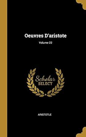 Oeuvres D aristote Volume 19 French Edition Kindle Editon