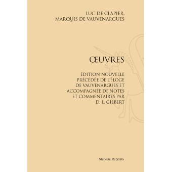 Oeuvres De Vauvenargues Précédée De L écolge De Vauvenargues French Edition PDF