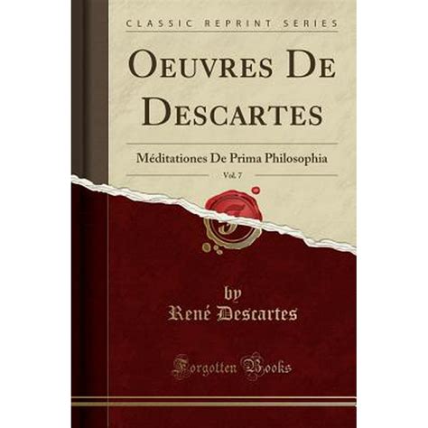 Oeuvres de Descartes Supplément Index Général Classic Reprint French Edition Doc