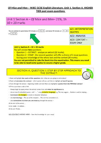 Of Mice And Men Gcse Exam Answers Reader