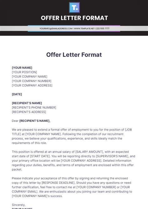Offer Letter Template