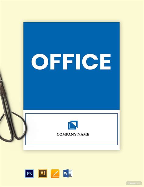Office Sign Template