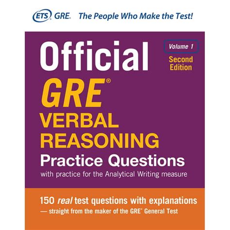 Official GRE Verbal Reasoning Practice Questions Second Edition Volume 1 Epub