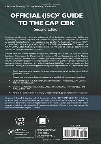 Official ISC 2 Guide to the CAP CBK Second Edition ISC 2 Press PDF