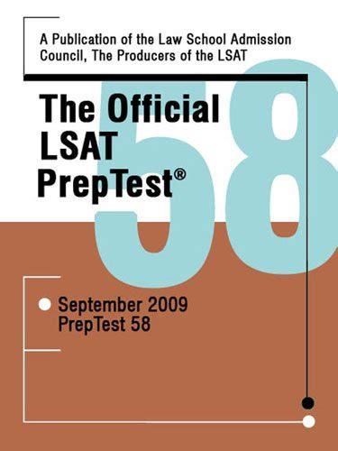 Official LSAT Preptest 58 Publisher Law School Admission Council Reader