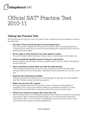 Official Sat Practice Test 2010 11 Answers Kindle Editon