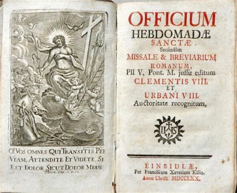 Officium Hebdomadae Sanctae Secundum Missale Et Brev. ROM... PDF