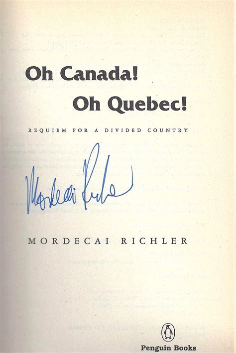 Oh Canada Oh Quebec Requiem for a Divided Country Kindle Editon