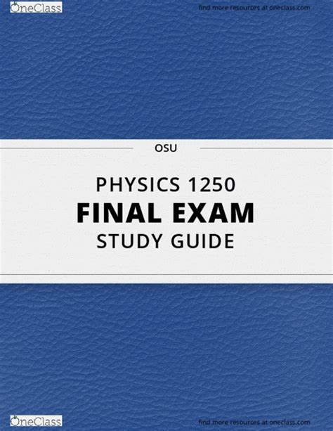 Ohio State Physics 1250 Final Exam Ebook Reader