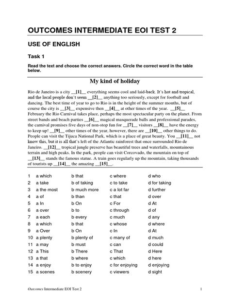 Oklahoma Eoi English 2 Practice Test Answers Epub