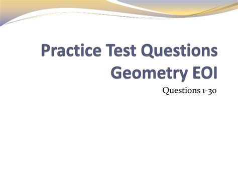 Oklahoma Geometry Eoi Test Answers PDF