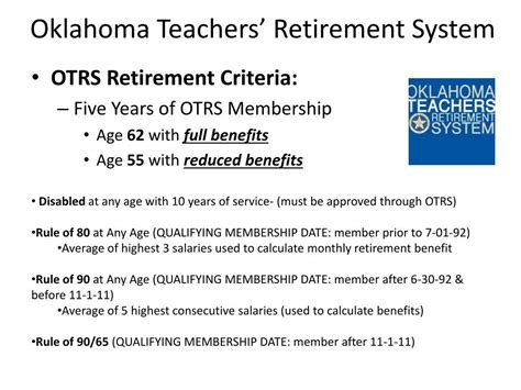 Oklahoma Teachers Retirement System: The Basics