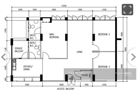 Old HDB 4 Room Floor Plan: Timeless Design